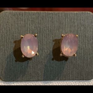 NWOT Blush Pink Oval Opalescent Earring Studs